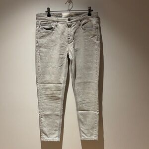 Victoria Victoria Beckham Cream Skinny Jeans